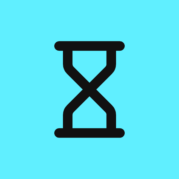 Hourglass icon for SaaS logo