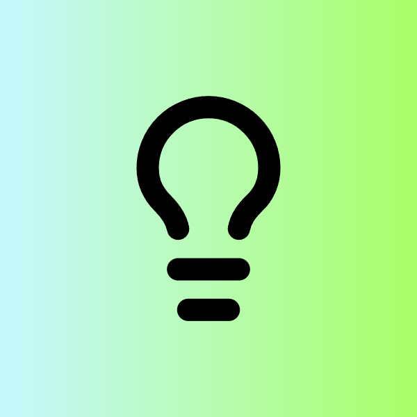 Lightbulb icon for Mobile App logo