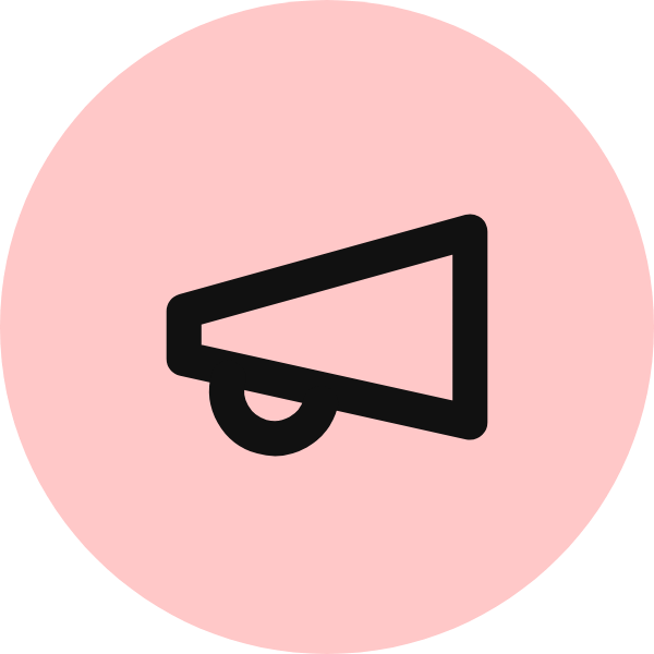 Megaphone icon for Social Media logo