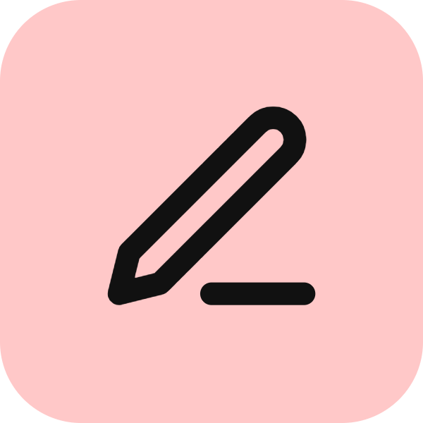 Pen Line icon for Ecommerce logo