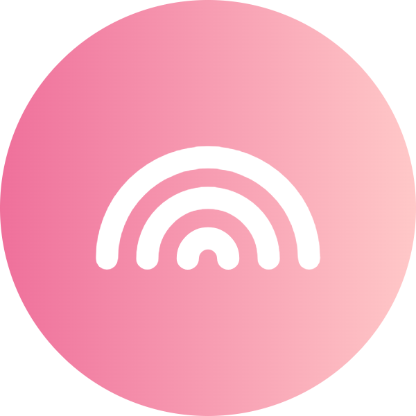 Rainbow icon for Social Media logo