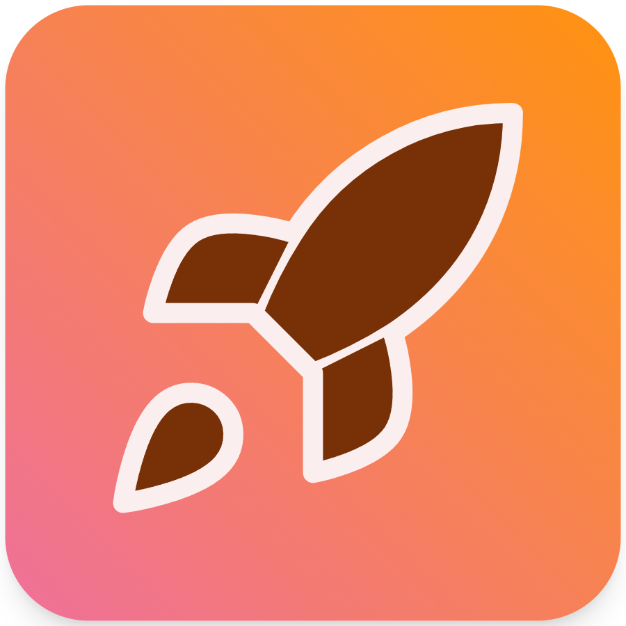 Rocket icon for SaaS logo