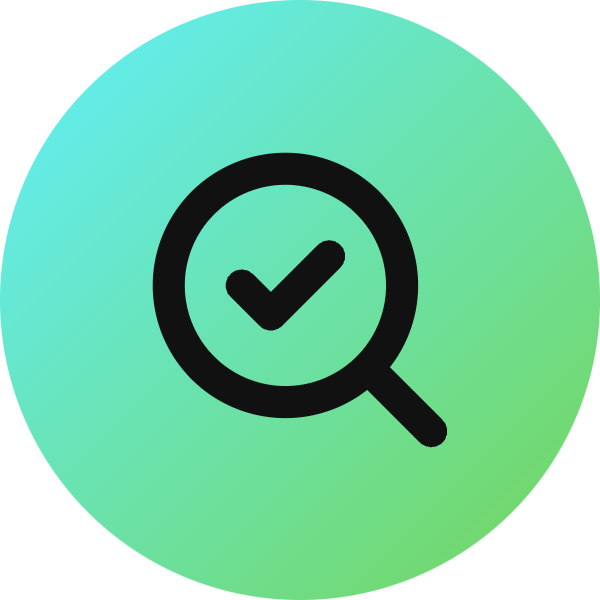 Search Check icon for Mobile App logo
