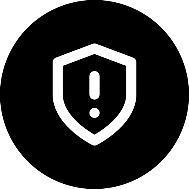 Shield Alert icon for Clothing logo