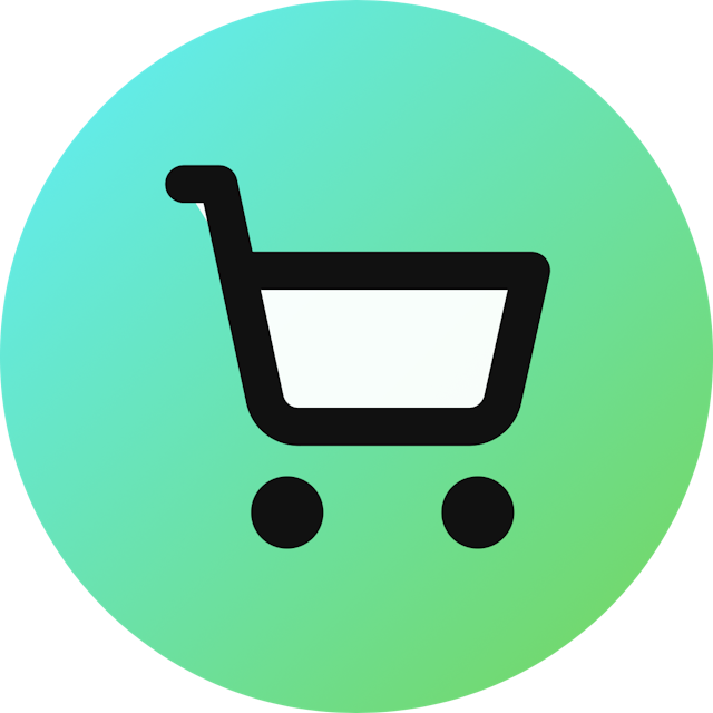 Shopping Cart icon for Barber Shop logo