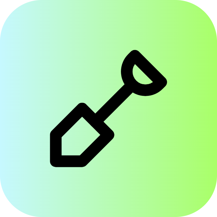 Shovel icon for SaaS logo