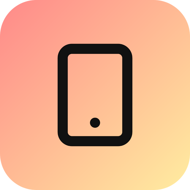 Smartphone icon for Mobile App logo