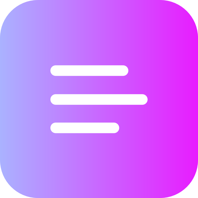 Text icon for Social Media logo