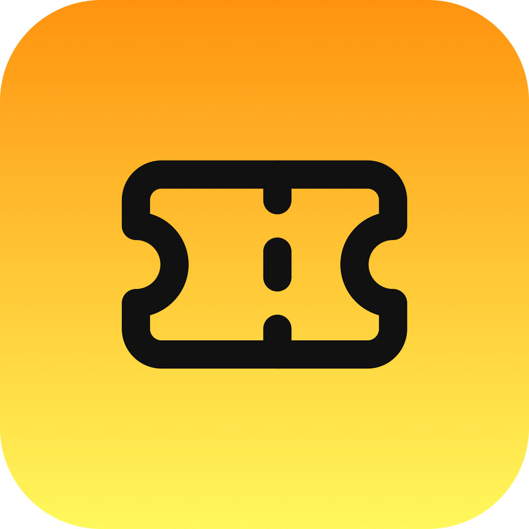 Ticket icon for Mobile App logo