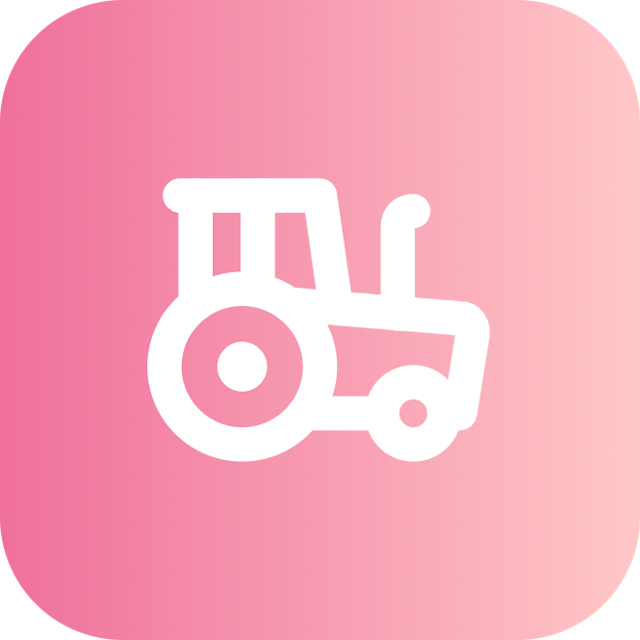 Tractor icon for Mobile App logo
