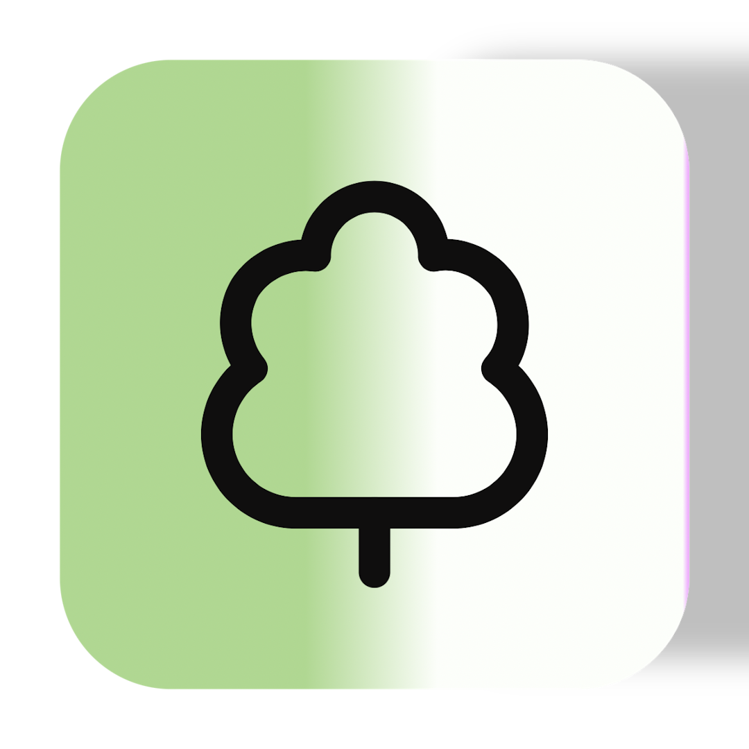 Tree Deciduous icon for Social Media logo
