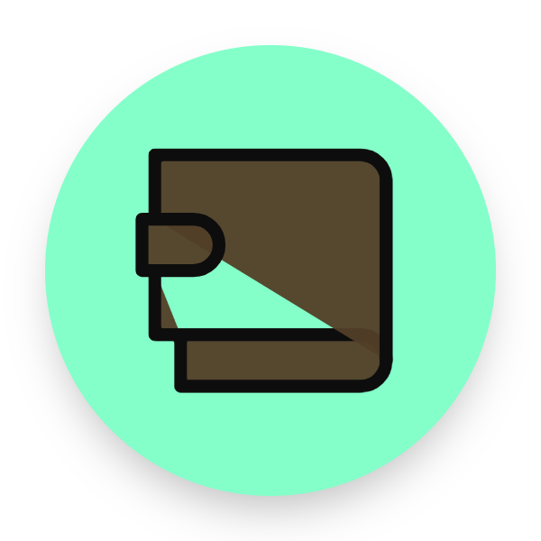 Wallet icon for Bank logo