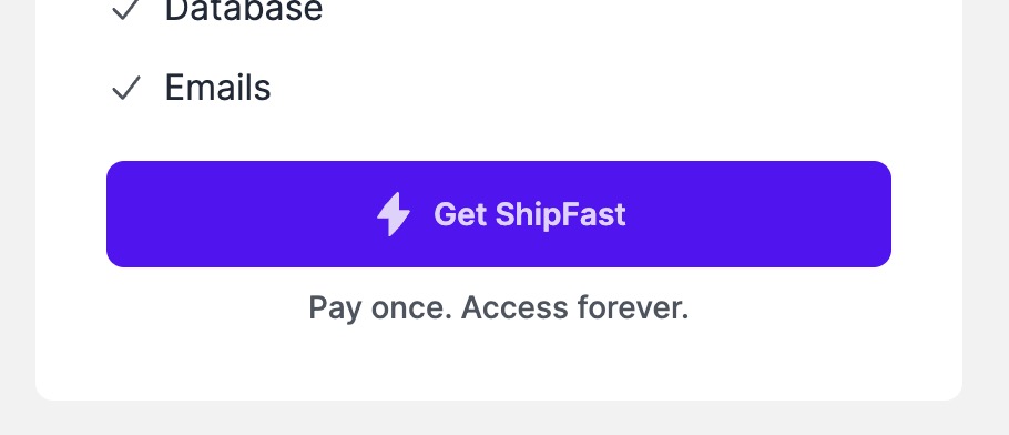 A Button Checkout component for ShipFast boilerplate